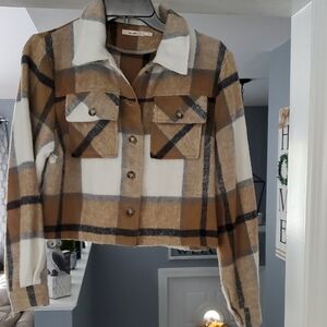 Cropped Flannel Shacket